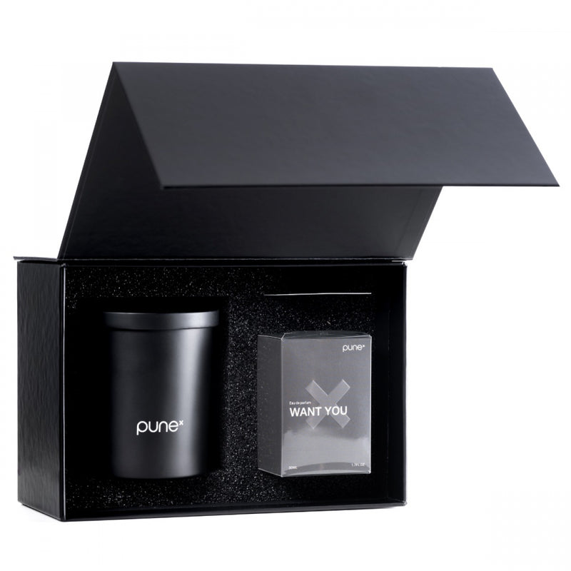 Pune Cosmetics Want you - Gift set (candle + parfum)